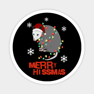 Funny Christmas Possum Merry Hissmas Magnet